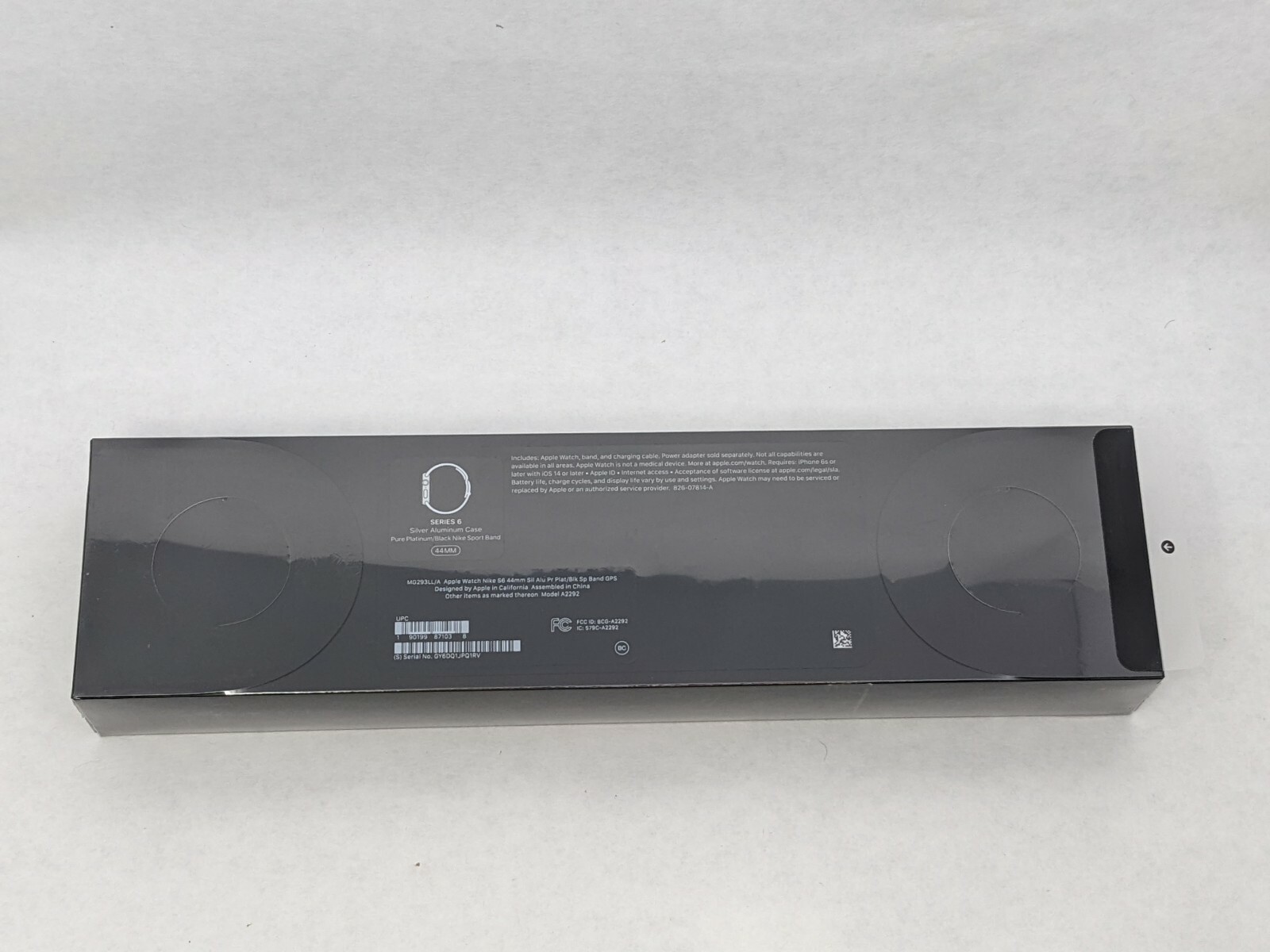 silver aluminum case with pure platinum black nike sport band