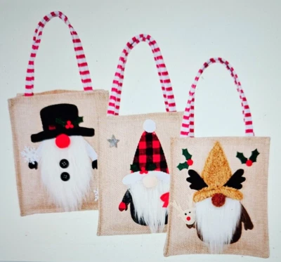3 pcs Christmas Candy Bag Xmas Bags Xmas Sweets Bags Chocolate Wrapping