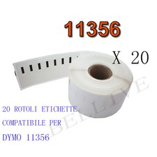 20 X Etichette Compatibili per DYMO 11356 89mmx41mm S0722560 LABELWRITER 400 450