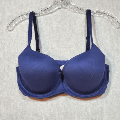 Victoria's Secret Bra Womens 32DD Blue Push Up Lined Padded Adjustable Strap