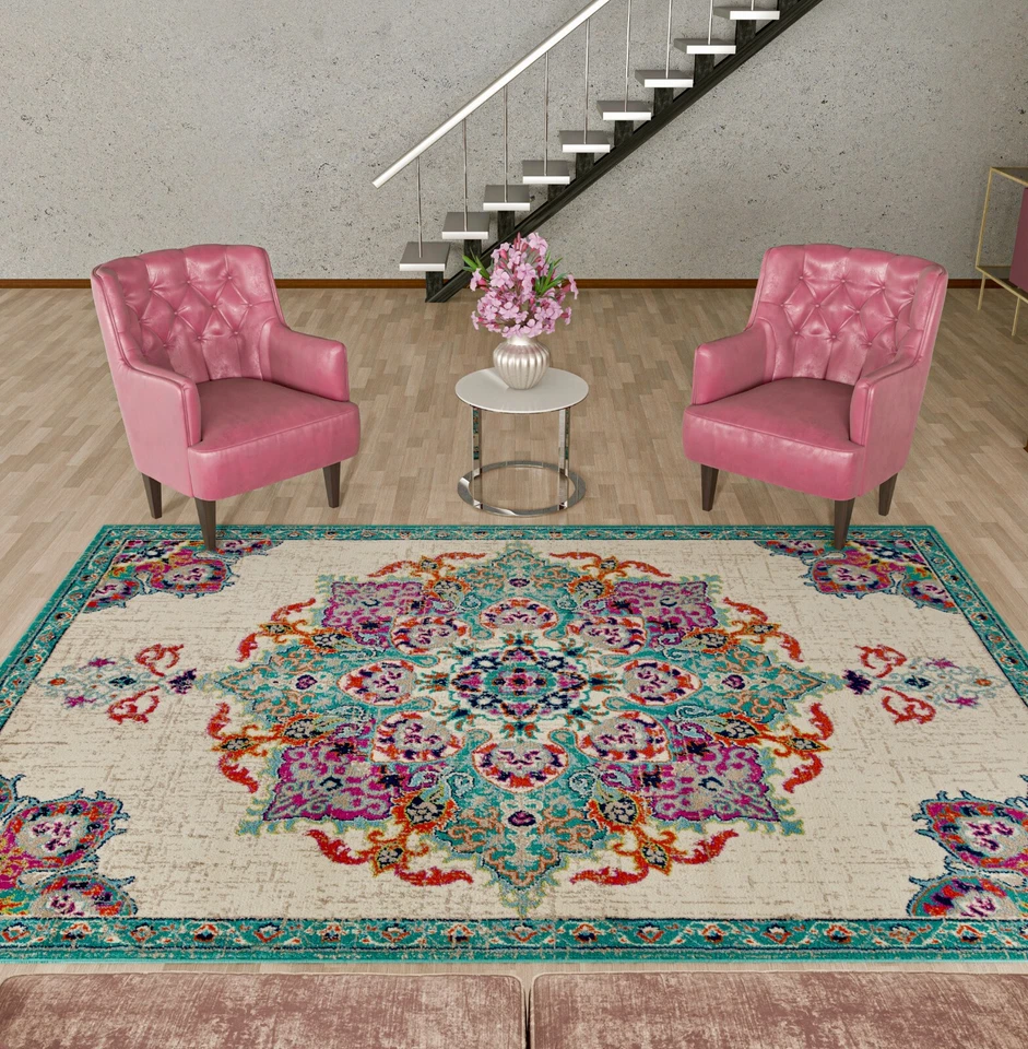 Alfombras para salón 8x10 azules alfombras modernas dormitorio contemporáneo vestíbulo 5x7 2x3 Foto 4 de 4