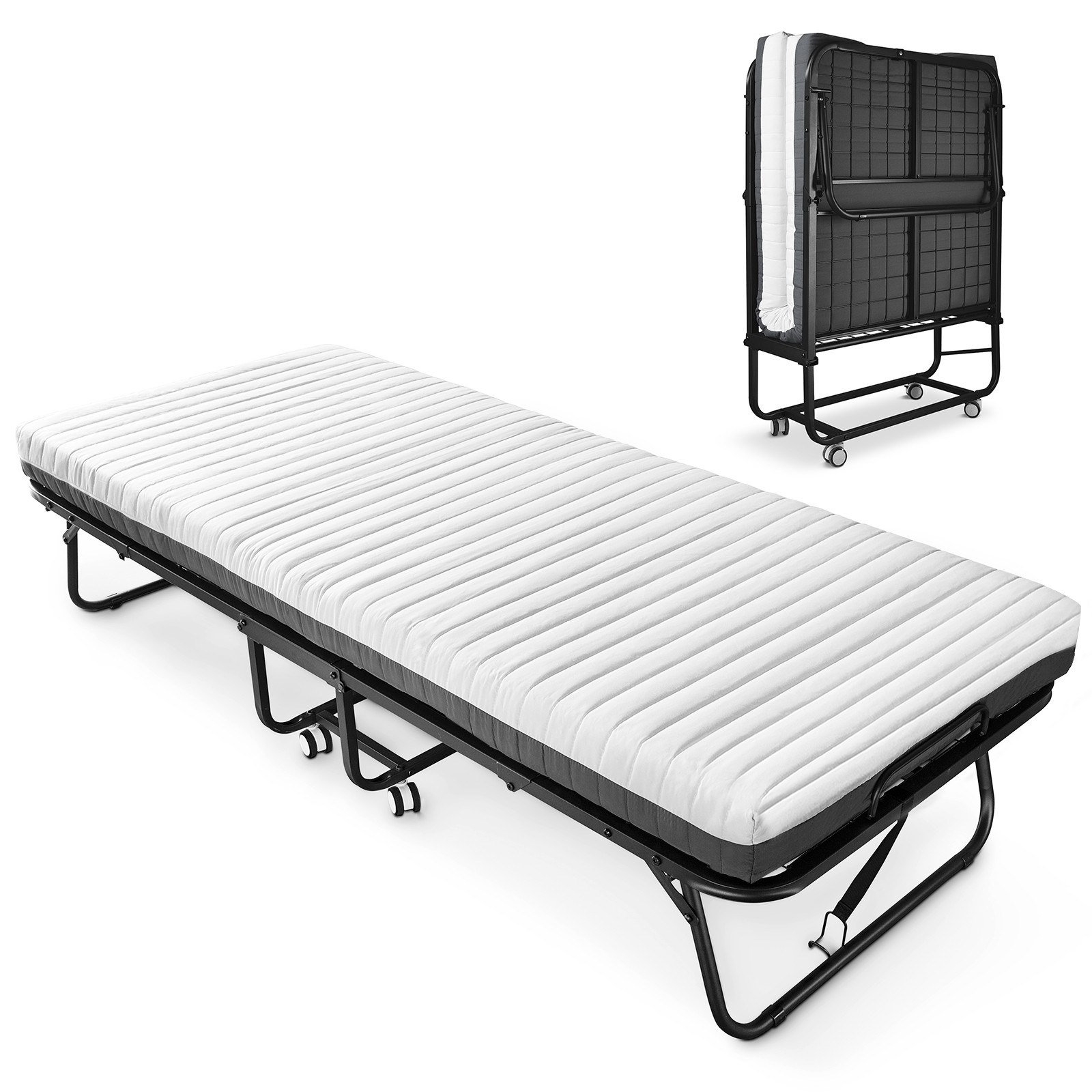 Folding Bed with Mattress Included Memory Foam, Portable Rol
