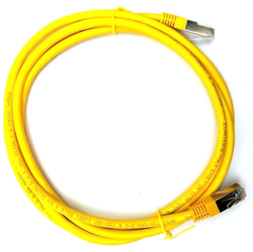 Cable de conexión trenzado blindado caja negra 26 AWG CAT6 amarillo 6 pies EVNSL0272YL-0006 Foto 4 de 4