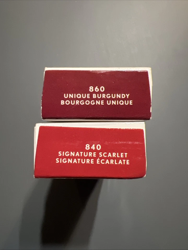 2 Covergirl Outlast All-Day, Lip Color Set~#860 Burgundy #840 Scarlett~Mix Lot - Image 4 of 4