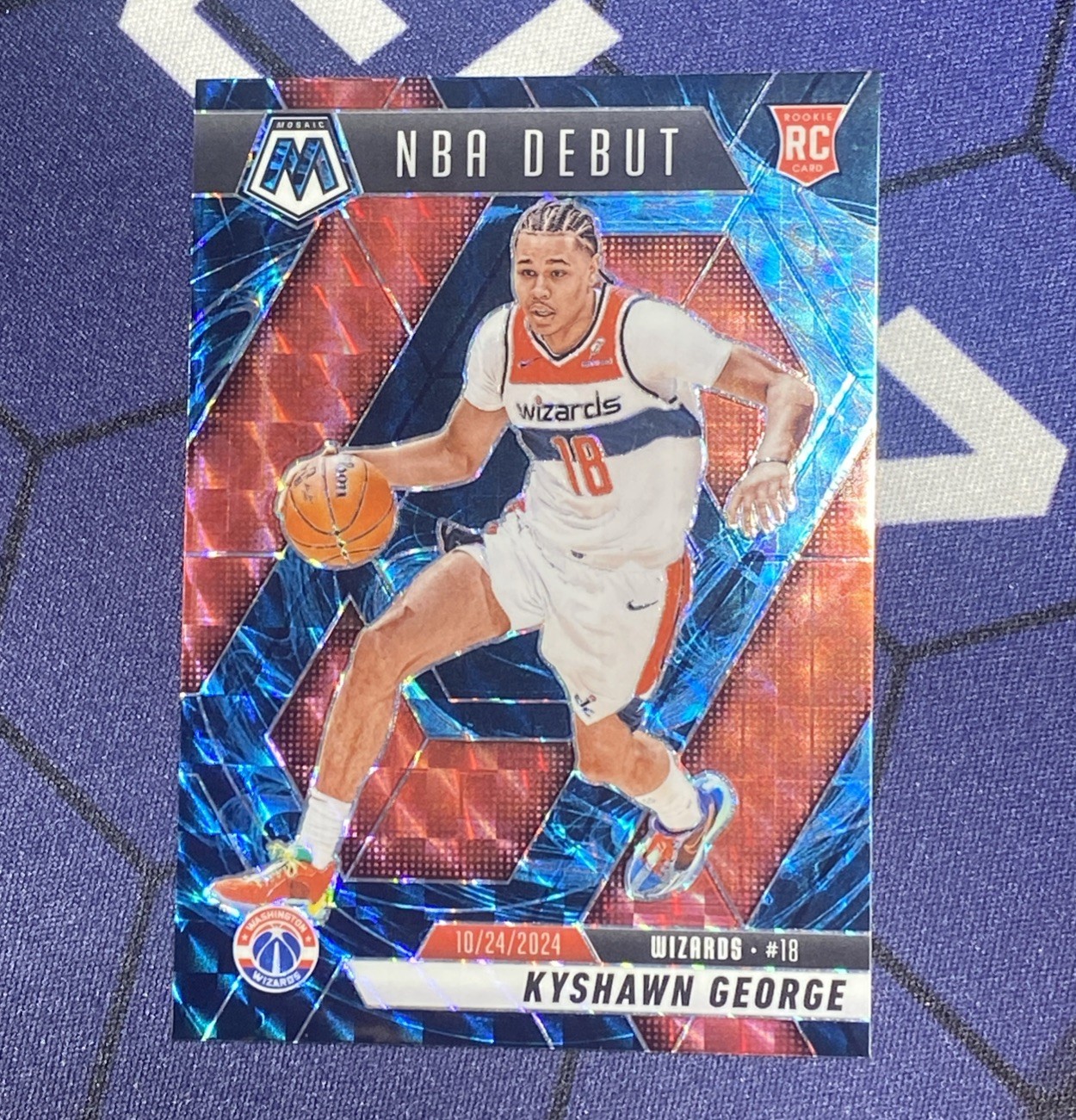 Kyshawn George Genesis SP 2024-25 Panini Mosaic #256 NBA Debut Rookie RC