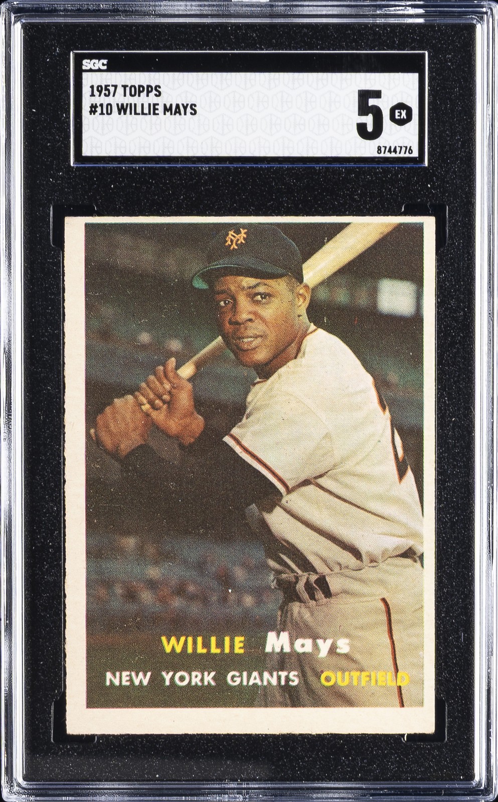 1957 TOPPS #10 WILLIE MAYS SGC 5