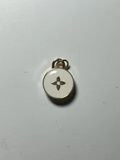 LOUIS VUITTON LV ZIPPER PULL CHARM Gold Double Sided 15mm