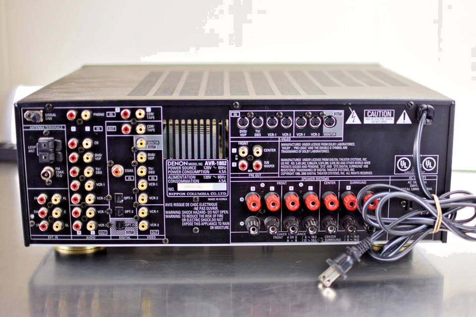 Receptor de sonido envolvente AV Denon AVR-1802 de colección - 5,1 canales Foto 4 de 4