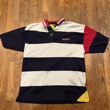 Vintage Tommy Hilfiger Sailing Gear Shirt Sz Large 90 s