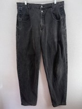 GUESS Jeans Mens 36x34 90s Y2K Black Triangle Pascal Loose Fit Tapered Black VTG