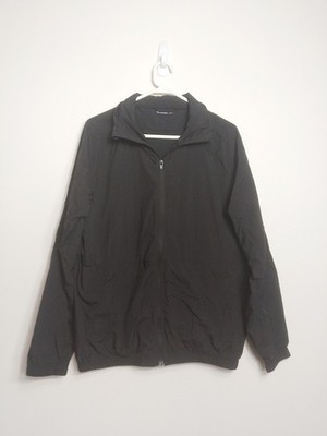 Crane Mens Hooded Water Resistant Spray Black Jacket Size Small