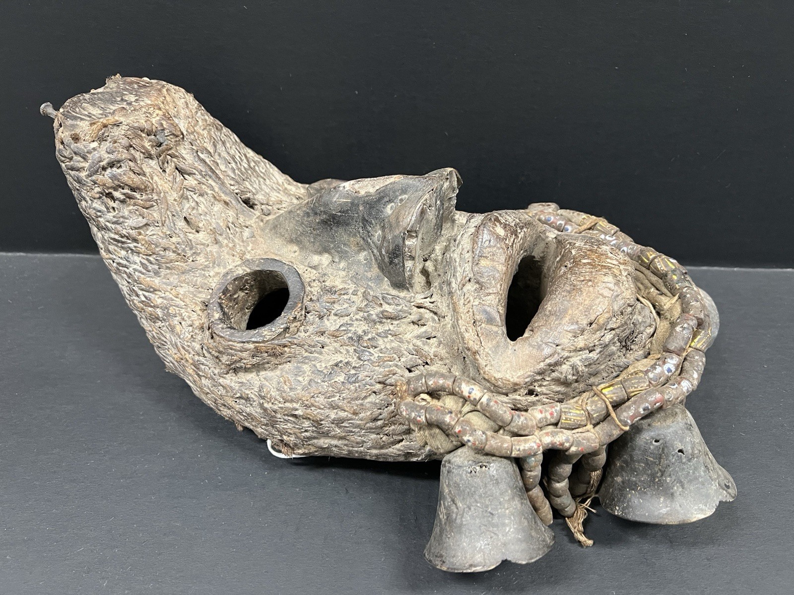 Vintage Dan Mask with Open Mouth - Ceremonial African Tribal Art - 16” x 11”