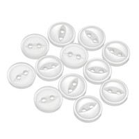 12Stk CremeweißE Runde NäHknöPfe 11,5Mm,Kunstharz,2-Loch,Fischauge,Bastelknopf