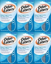 Odor-Eaters Super Tough Insoles, Work Wear, 1.5x Thicker Charcoal Layer (6 Pair)