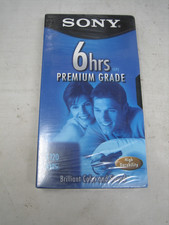 sony vhs t-120 premium grade videocassette video tape brand new sealed vcr