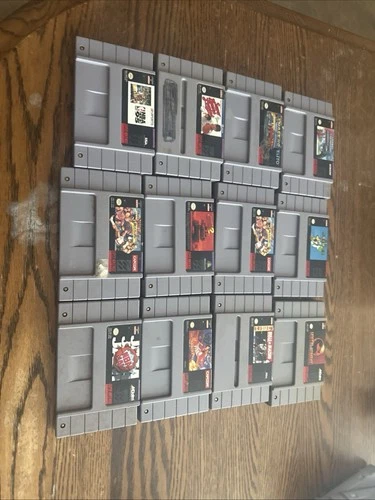 Huge Lot Super Nintendo 12 Games Mario Mortal Kombat