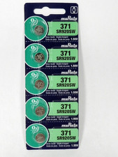 MURATA 371 SR920SW Watch Battery 5Pcs Exp. 10/2030