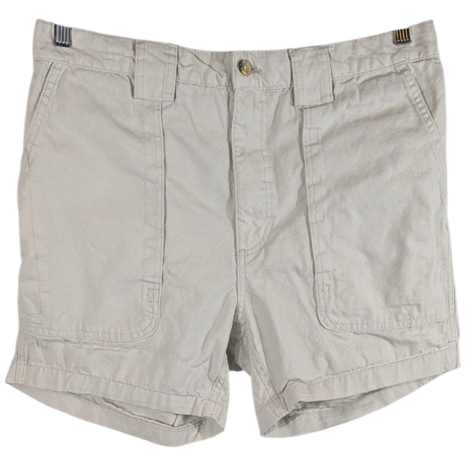 Hook & Tackle Cargo Shorts Khaki Mens 36 Beige Fishing Utility inner Pocket