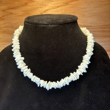White Puka Shell Hawaiian Surfer Style Choker Necklace 17  
