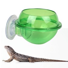 Gecko Tank Accessories Food and Water Cups Suction Reptile Feeder