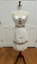 One of a Kind Mexican embroidered dress, hand Embroidered with Silk threads