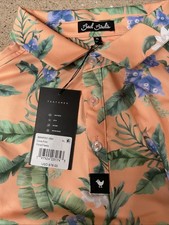 Bad Birdie Mens Core Golf Polo Shirt Size XL Flora Fiesta Orange 46x30  New