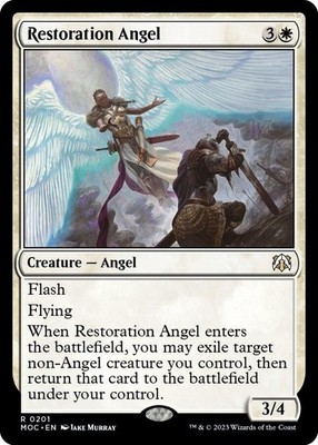 Restoration Angel Rare Commander: March of the Machine #201 Near Mint