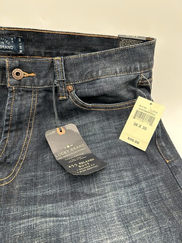 NWT Lucky Brand 455 Relaxed Boot, Wide Leg Jeans Men's 36 X 30 Premium Denim I - Picture 8 of 20