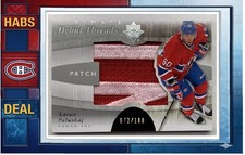 2011-12 ULTIMATE  LETTER JERSEY PATCH AARON PALUSHAJ /100 DT-AP HOCKEY CARD