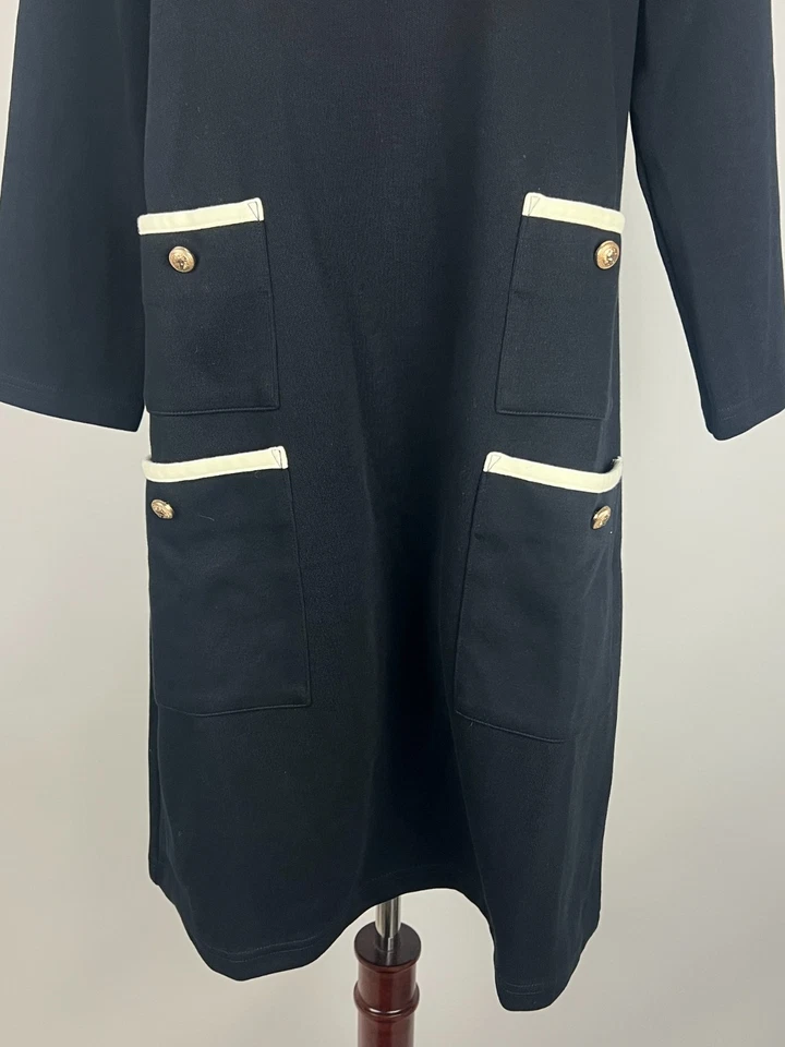 *全新带标签* TUCKERNUCK 3/4sl 'Francoise Mod 迷你连衣裙' - S,黑色白色 — 第 2/4 张图片