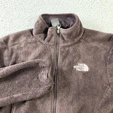 The North Face Jacket Womens Medium Brown Osito Fleece Full Zip Pockets Logo