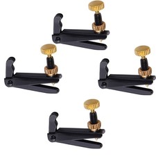 4pcs Metal String Adjuster Violin String Adjuster Fine Tuner Black 
