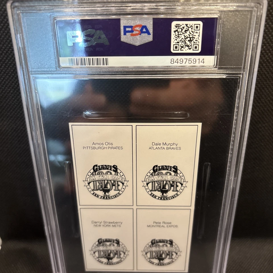 🔥1984 Pete Rose Strawberry RC Murphy Very Rare PSA 9 POP 7 All-Star Game Insert - Image 2 of 4