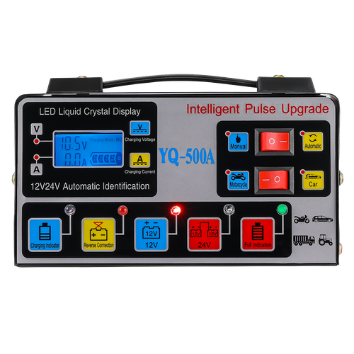 500A 12V/24V Heavy Duty Smart Car Battery Charger Automatic Pulse Repair Trickle - Picture 12 of 17
