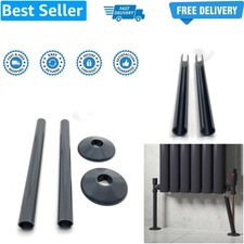 Radiator Pipe Covers SnapFit 2 Pack 200mm Long for 15mm Pipe Central Heating ...