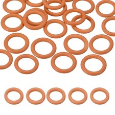 50mm Natural Wooden Rings, 30 Pack Wood Ring Round Linking Rings, Orange