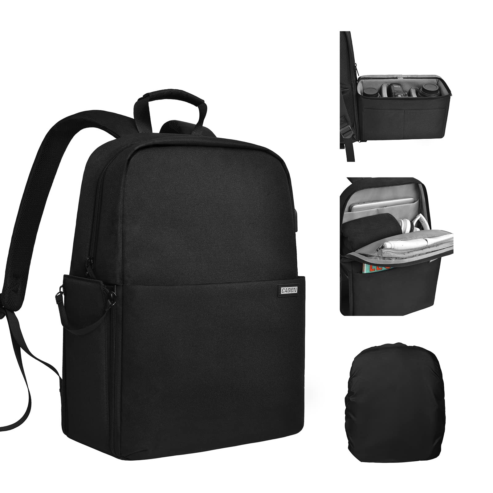 Bag With 15.6" Laptop Compartment Usb Charging Port, Waterpro...