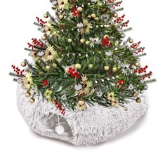 Cat Tunnel Bed for Indoor Cats, Peekaboo Cat Cave with Washable Soft Play Mat...