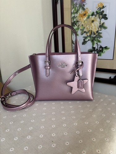 Coach Mollie Tote Bag 25 In metallic pink - Picture 2 of 10