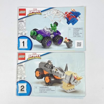 Lego Marvel Hulk vs. Rhino Truck Showdown 10782 Instruction Manuals 1 & 2 ONLY