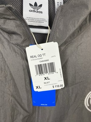 Adidas Real Madrid Jacket Originals Track Top Charcoal Grey JI9479