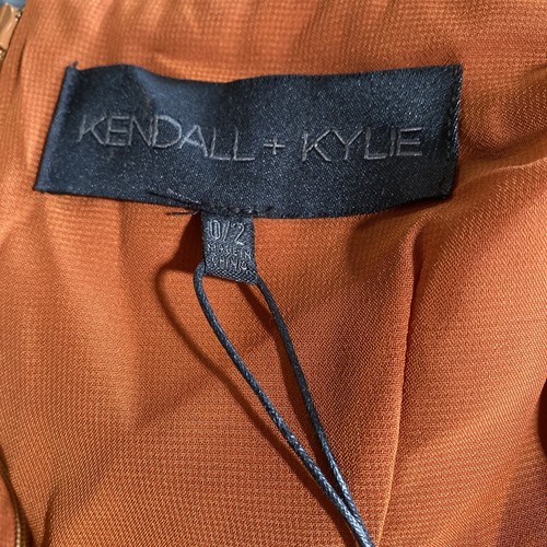 Sexy Mini Vestido Kendall + Kylie Sin Mangas Cobre Verano/Otoño Gasa Talla 0/2 - Imagen 5 de 6