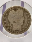 1902-P Barber Quarter Raw about good(Details)
