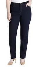 Gloria Vanderbilt Women's Dark Blue Amanda Classic Tapered Jeans Pants Sz 18w