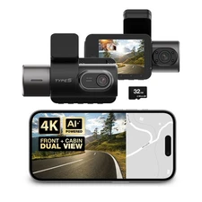 Type S T402 4K Dual View 2-Channel Dash Cam with Adaptive AI-Powered Driver