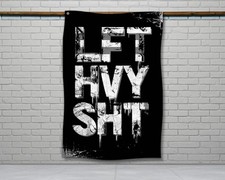 Heavy Gym Flag - Motivational Wall Tapestry for Home Gym Decor