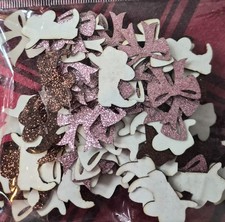 8 packages of pink and brown glitter Boots and Bows Confetti