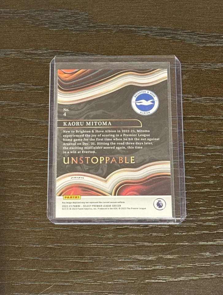 Kaoru Mitoma RC PEACOCK SSP, 2022-23 Panini Select Premier League EPL Foto 2 de 2