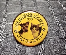 VINTAGE 1999 THE HUMANE SOCIETY OF THE UNITED STATES LAPEL PIN BUTTERFLY CLUTCH
