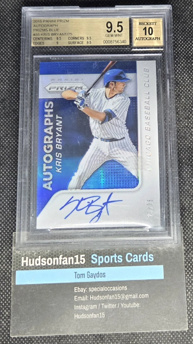 Kris Bryant Autographed Baseball Sports Trading Cards